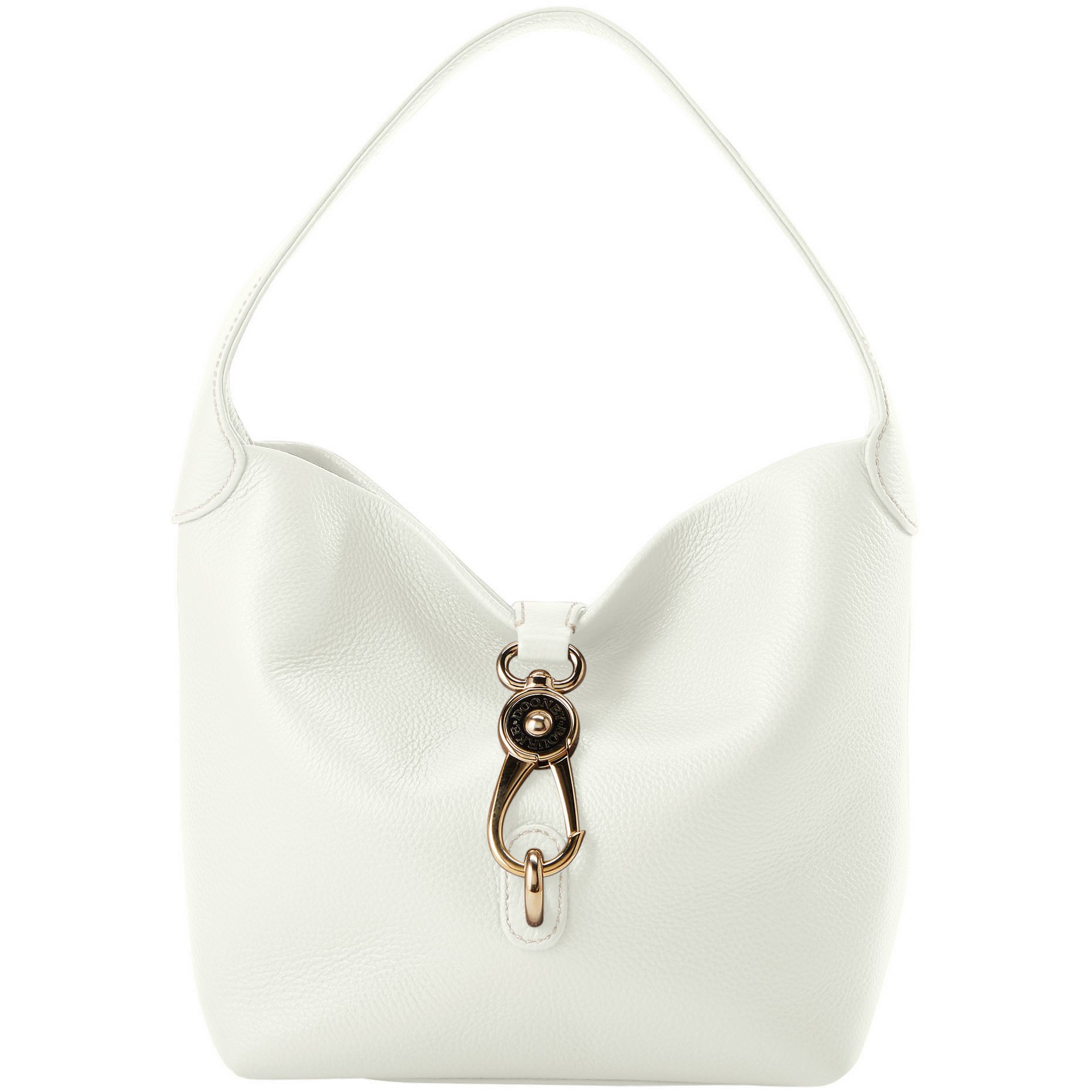 Lucca Leather Logo Lock Hobo